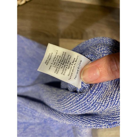 Talbots BUTTON-SLEEVE SWEATER - MARLED Blue 3/4 Sleeve Top, Size 2XL, MSRP $80 - Picture 9 of 11